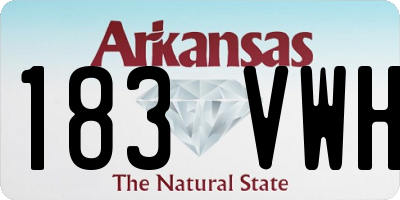 AR license plate 183VWH