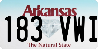 AR license plate 183VWI