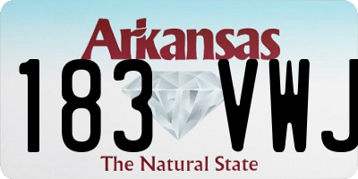AR license plate 183VWJ
