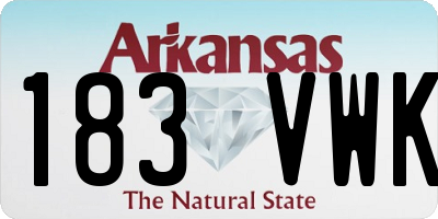 AR license plate 183VWK