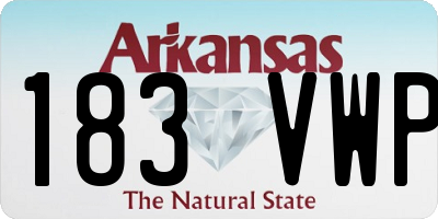 AR license plate 183VWP