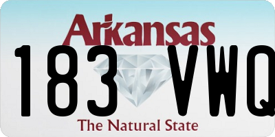 AR license plate 183VWQ