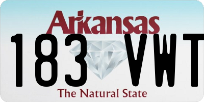 AR license plate 183VWT