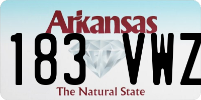 AR license plate 183VWZ