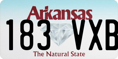 AR license plate 183VXB