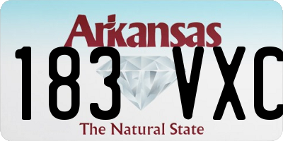 AR license plate 183VXC
