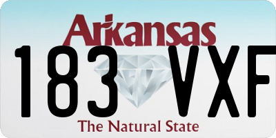 AR license plate 183VXF