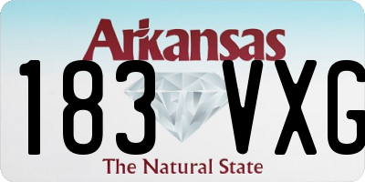 AR license plate 183VXG