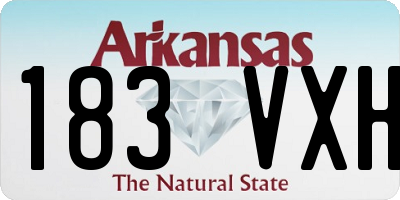 AR license plate 183VXH