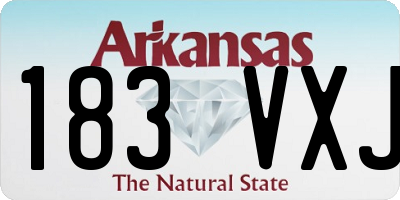 AR license plate 183VXJ