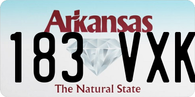 AR license plate 183VXK