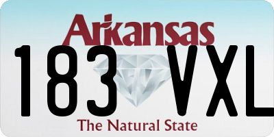 AR license plate 183VXL