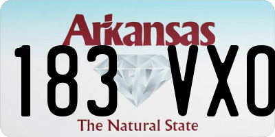 AR license plate 183VXO