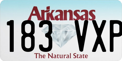 AR license plate 183VXP