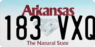AR license plate 183VXQ