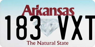 AR license plate 183VXT
