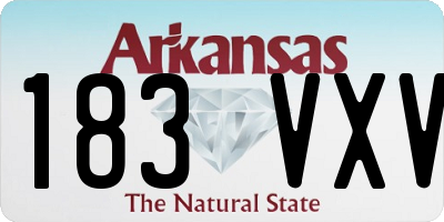 AR license plate 183VXV