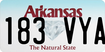 AR license plate 183VYA