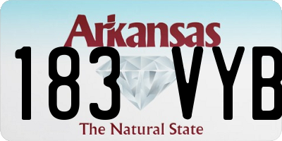 AR license plate 183VYB