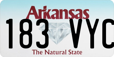 AR license plate 183VYC