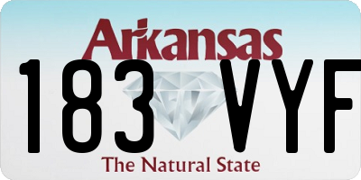 AR license plate 183VYF