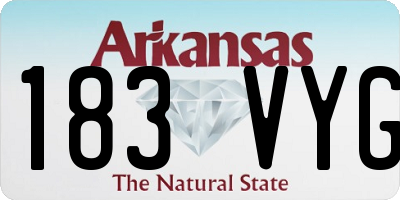 AR license plate 183VYG