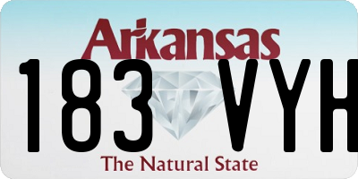 AR license plate 183VYH