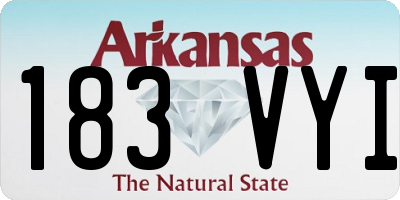 AR license plate 183VYI