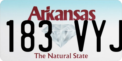 AR license plate 183VYJ