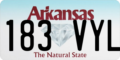 AR license plate 183VYL