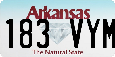 AR license plate 183VYM