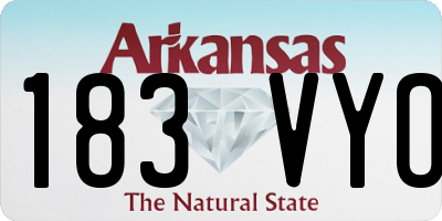 AR license plate 183VYO