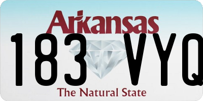 AR license plate 183VYQ