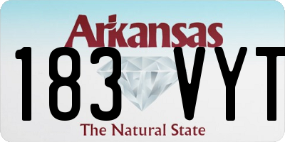 AR license plate 183VYT