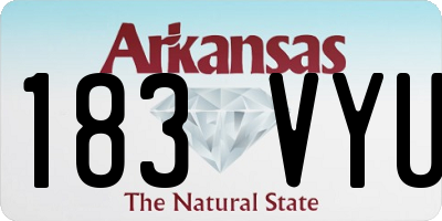 AR license plate 183VYU