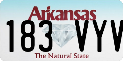 AR license plate 183VYV