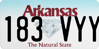 AR license plate 183VYY