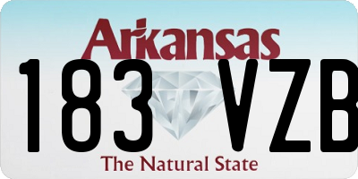 AR license plate 183VZB