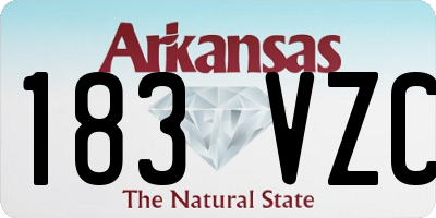 AR license plate 183VZC