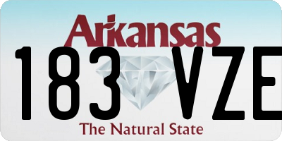 AR license plate 183VZE
