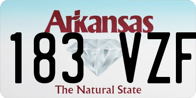 AR license plate 183VZF