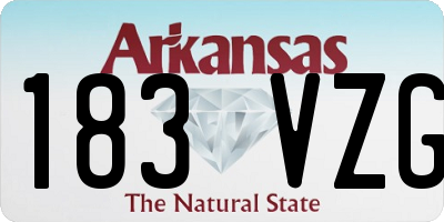 AR license plate 183VZG