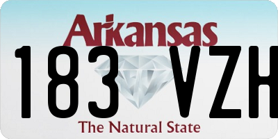 AR license plate 183VZH