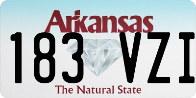 AR license plate 183VZI