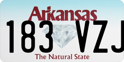 AR license plate 183VZJ