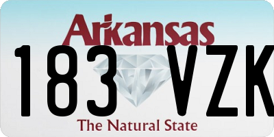 AR license plate 183VZK