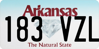AR license plate 183VZL