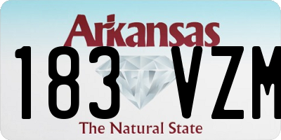 AR license plate 183VZM