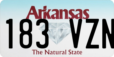 AR license plate 183VZN