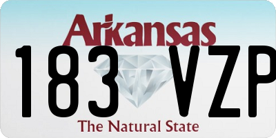 AR license plate 183VZP